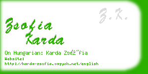 zsofia karda business card